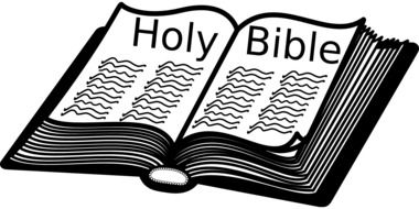 holy bible open book drawing