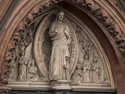 sculpture of jesus in the church