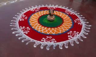 Rangoli on the festival