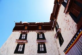 windows of potala palace in tibet
