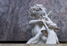 An angel figure in the cemetery