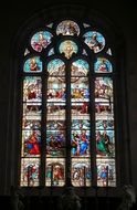 stained glass window in the lannion church