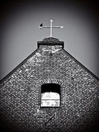 church gloomy black and white photo