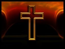 cross in flames