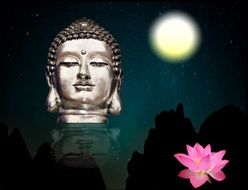 pink lotus as a symbol of Buddhism