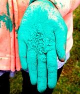 holi green hand