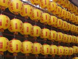 traditional chinese lanterns at the festival