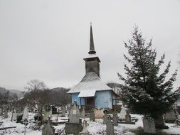 chapel at the cemetery in transylvania