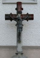 crucifix on a large wooden cross in Switzerland