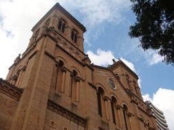 Bottom view of the Cathedral in medellin