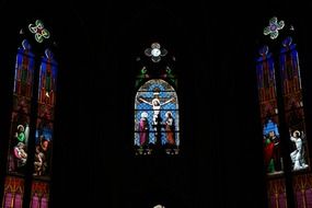 picture window of saints