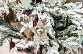 Christmas decoration in a shape of the star