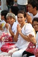 buddhists praying in Thailand