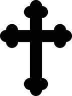 Drawing of black Christian cross