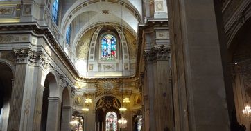 golden altar of the cathedral in paris