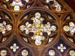 brown stained glass