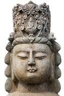 art asia sculpture of buddha white background