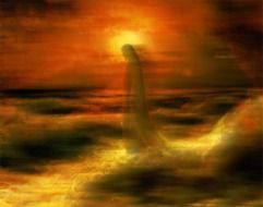picture of Christ walking on water