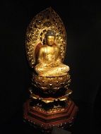 golden Buddha statue in Japan