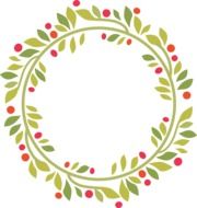 Wreath on Christmas clipart
