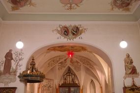 interior of protestant church st franziskus
