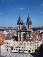 panoramic view of the cathedral in prague