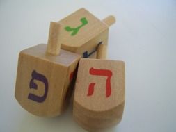 photo of the wooden spinning tops