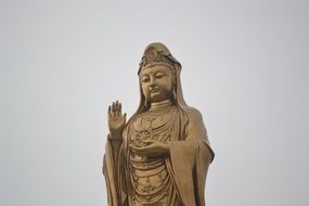 Gold buddha statue of Guanyin