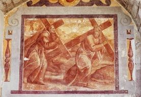 photo of the christian paintings in church