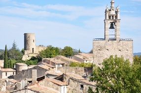 bell tower on church in france