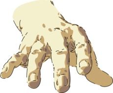 hand part reaching touch fingers