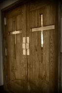 wooden church gate
