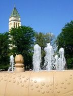 Fountains in centre of Budapest