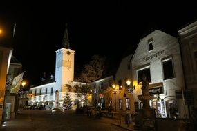 gumpold church in the evening
