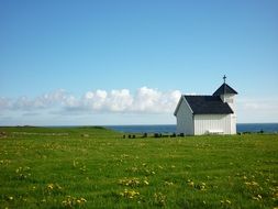 white chapel in Norway