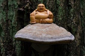 wooden buddha figure
