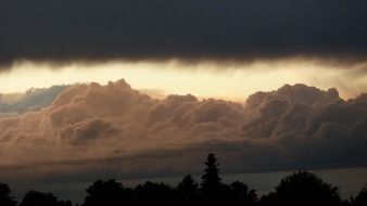 cumulus in the stormy sky