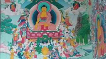 buddhism temple monastery drawing