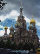 cloudy sky and The Church of Our Savior on the Spilled Blood