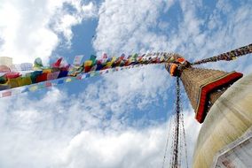 Nepal buddha prayer flag