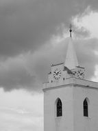 black and white church Moravia