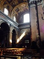 interior of cathedral, italy, naples