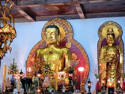 celebration in a buddhist temple in vietnam