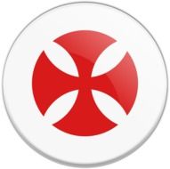 red templar cross sticker