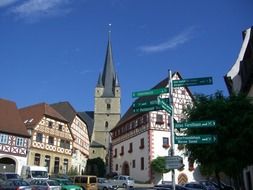 marketplace and a church