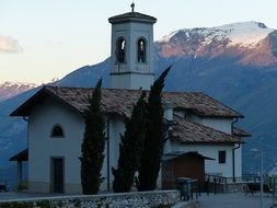 white church in the mountains of Monte Stivo