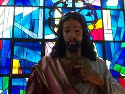 Jesus on the stained glass