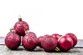 Christmas toys red on the table