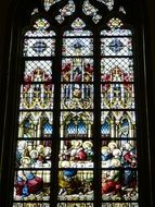 stained glass windows on the church window