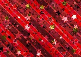 red stripes with stars